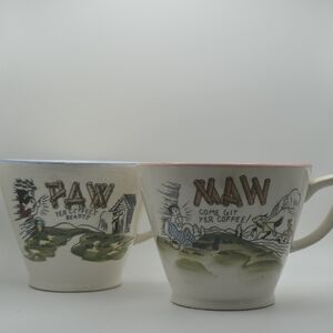 Vintage Style Coffee Mugs with Fun Graphics